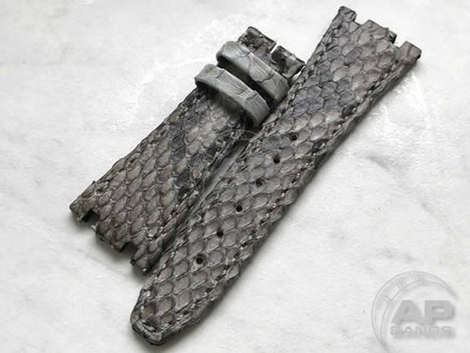 Pitone Grey Python Leather Strap For Audemars Piguet Royal Oak 15300 1