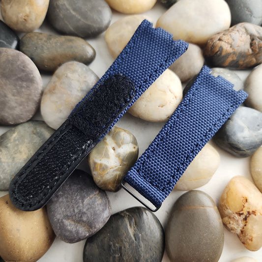 AP Bands Blue Velcro Style Nylon Strap For Audemars Piguet Royal Oak 39mm and 41mm 15300 15510 15400 15202 26135 26420 26120