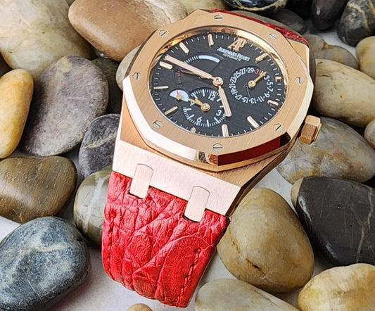 Capolavoro Red Crocodile Leather Strap For Audemars Piguet Royal Oak 39mm 41mm