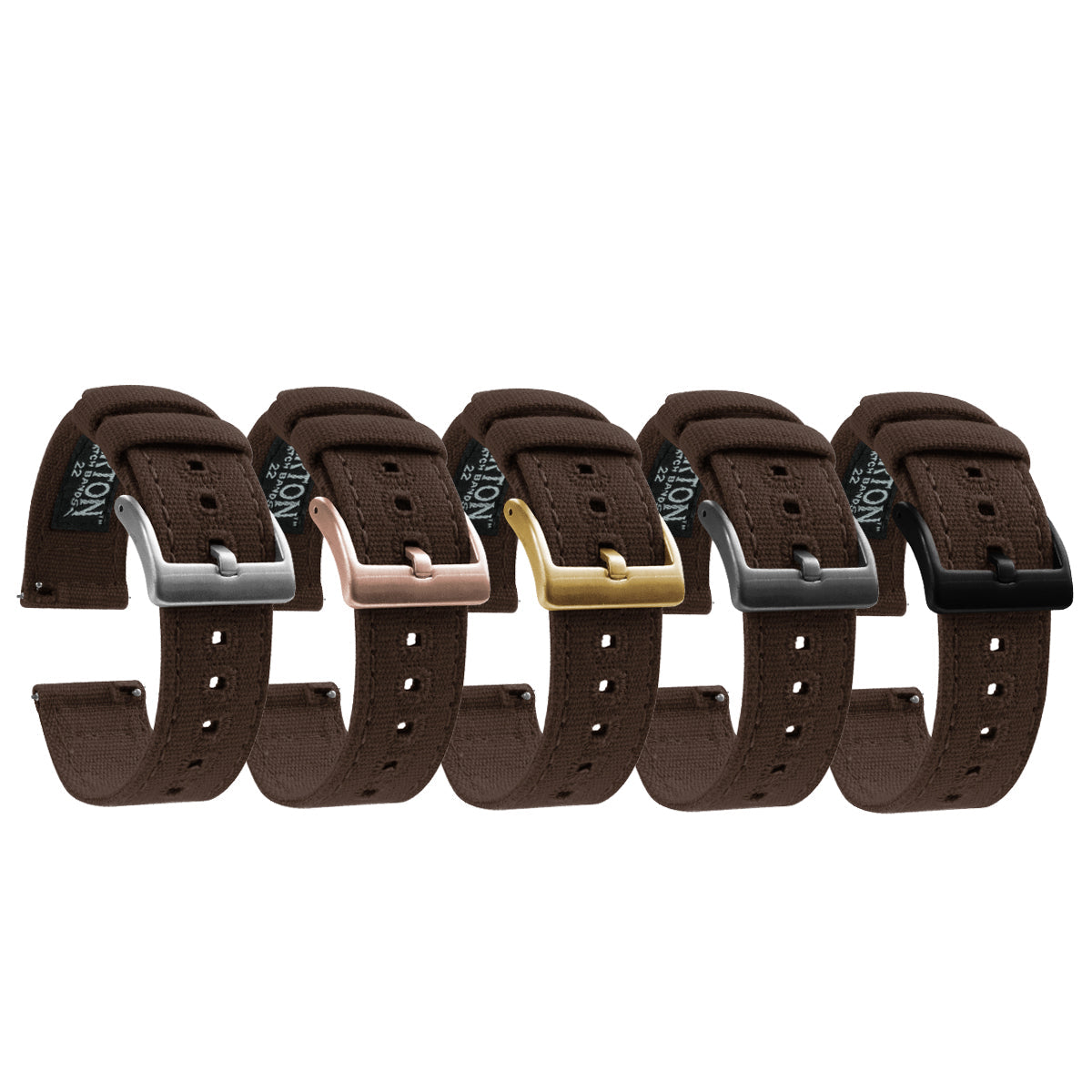 Chocolate Brown Premium Canvas Watch Band