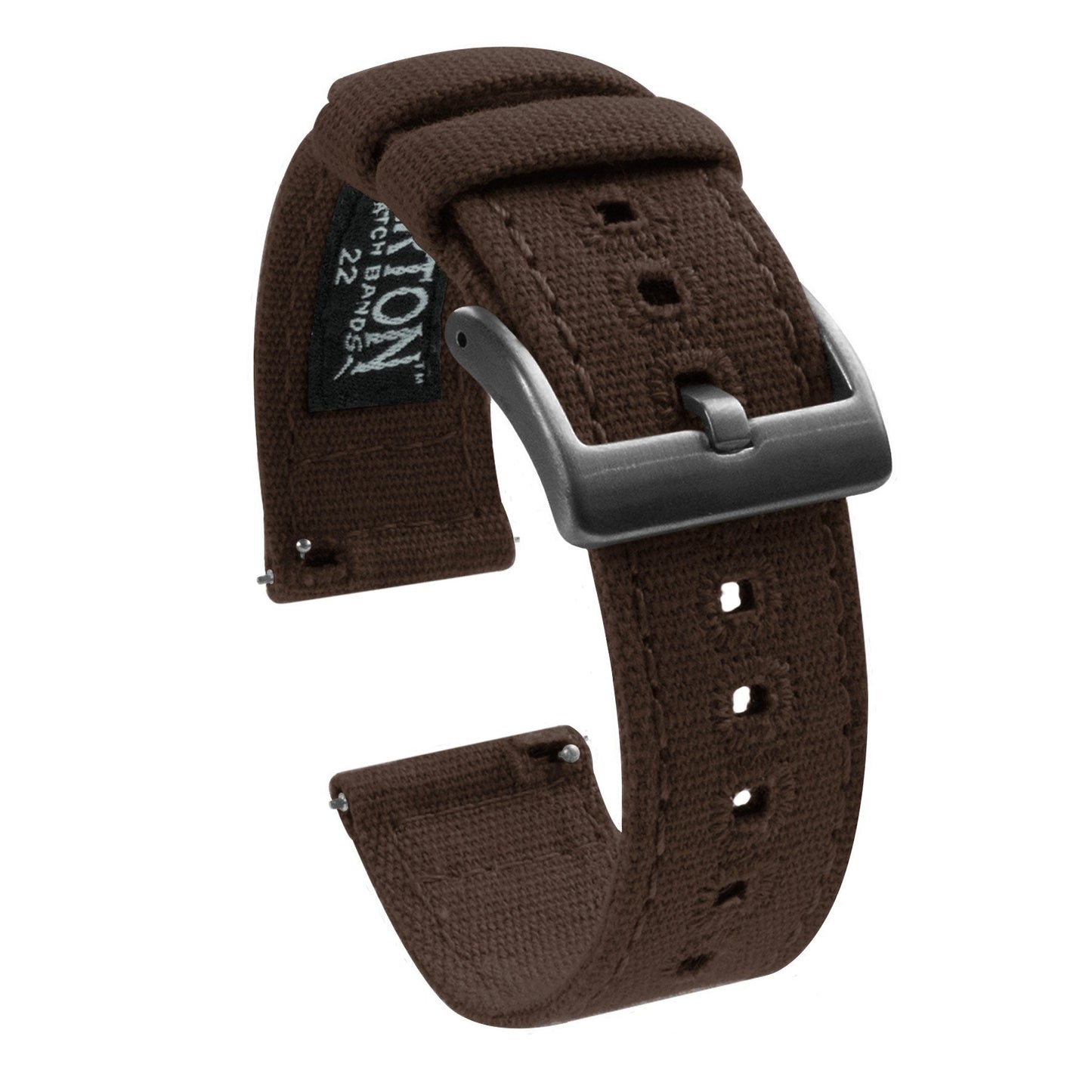 Chocolate Brown Premium Canvas Watch Band