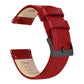 Crimson Red Leather Red Stitching Watch Band