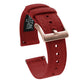 Crimson Red Premium Canvas Watch Band