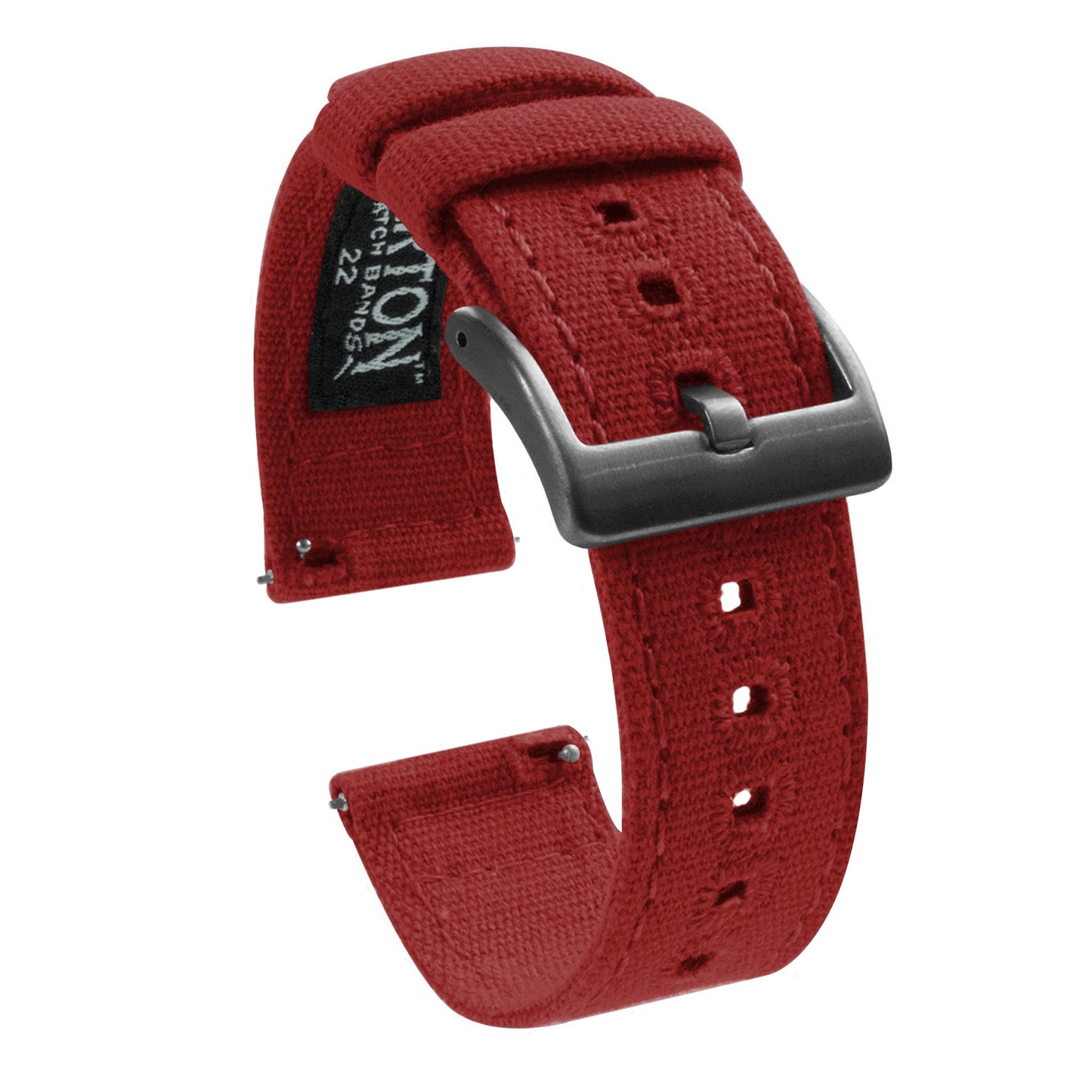 Crimson Red Premium Canvas Watch Band