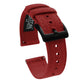 Crimson Red Premium Canvas Watch Band