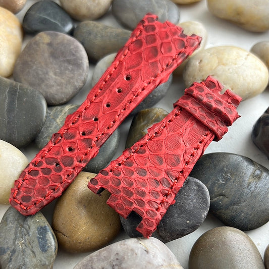 AP Bands Open Box 1 Red Python Strap For Audemars Piguet Royal Oak Offshore