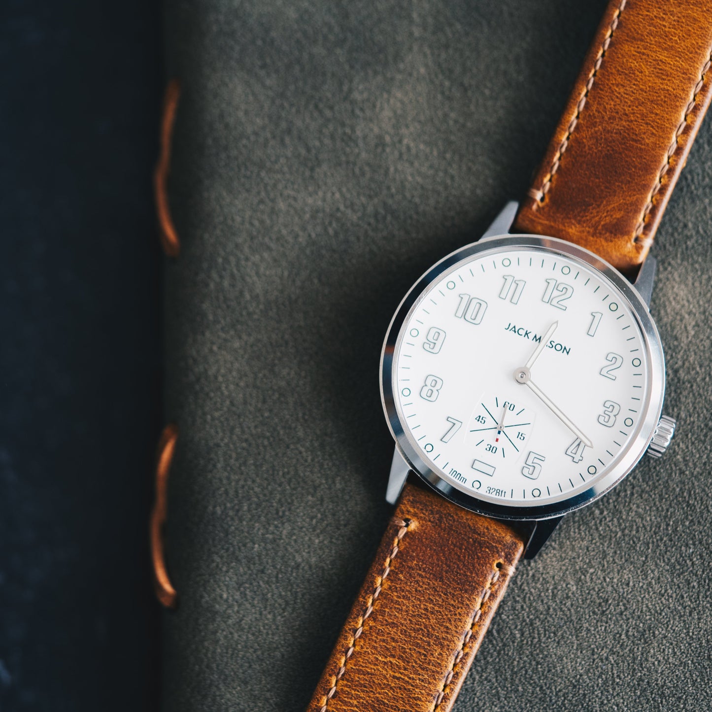 Weathered Brown Leather Watch Band