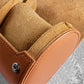 Double Recycled Leather Watch Roll Travel Case