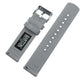 Cool Grey Premium Canvas Watch Band