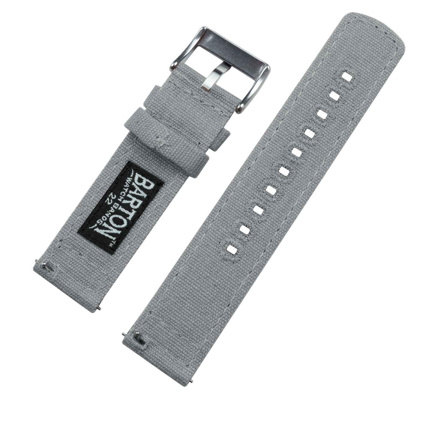 Cool Grey Premium Canvas Watch Band