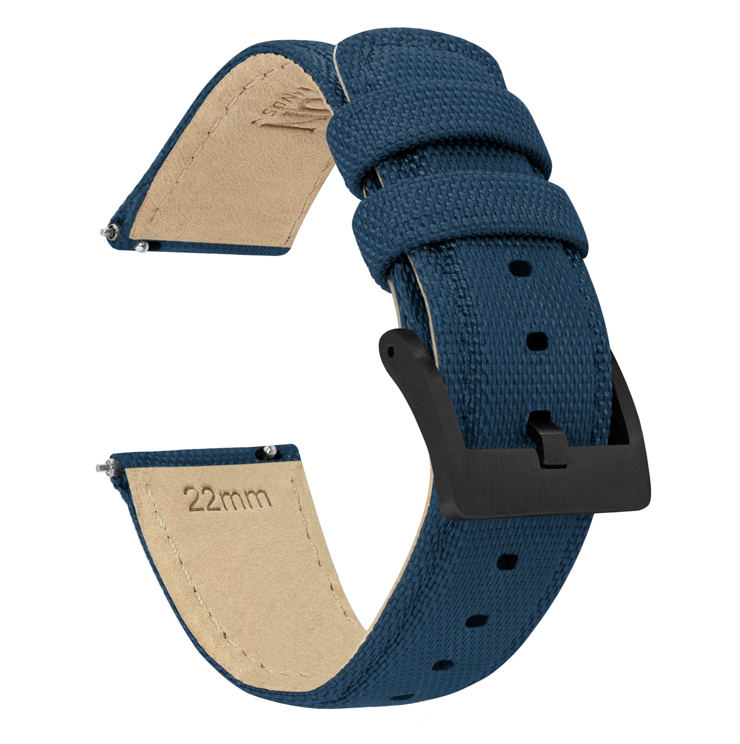 Navy Blue Sailcloth Quick Release Watch Band