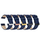 Navy Blue Leather Navy Blue Stitching Watch Band