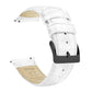 White Alligator Grain Leather Watch Band