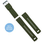 Omega Moonswatch Elite Silicone Army Green Top Black Bottom Watch Band