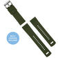 Omega Moonswatch Elite Silicone Black Top Army Green Bottom Watch Band