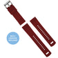 Omega Moonswatch Elite Silicone Black Top Crimson Red Bottom Watch Band