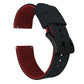 Omega Moonswatch Elite Silicone Black Top Crimson Red Bottom Watch Band