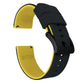 Omega Moonswatch Elite Silicone Black Top Yellow Bottom Watch Band