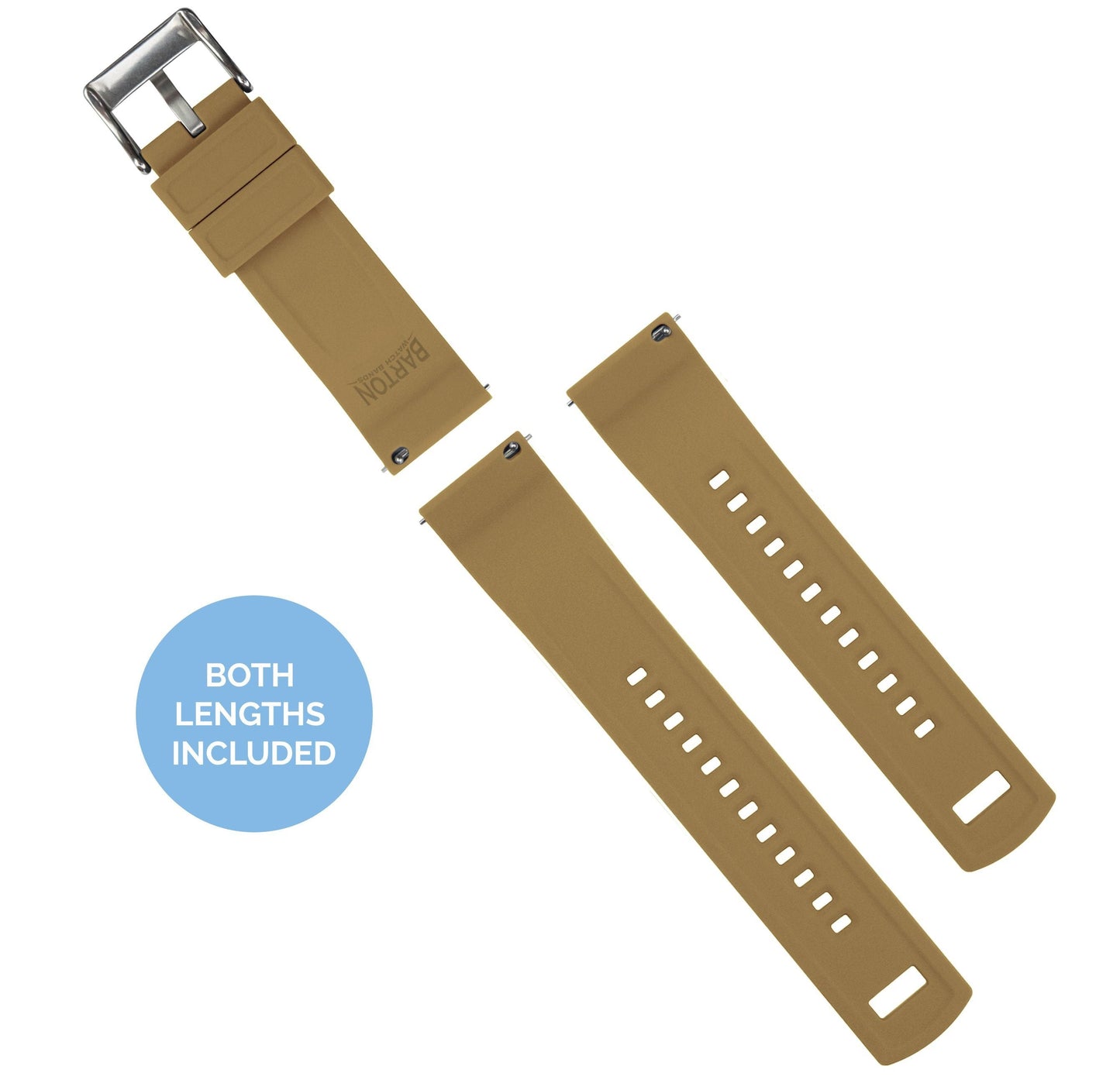 Omega Moonswatch Elite Silicone Brown Top Khaki Bottom Watch Band