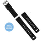 Omega Moonswatch Elite Silicone Cool Grey Top Black Bottom Watch Band