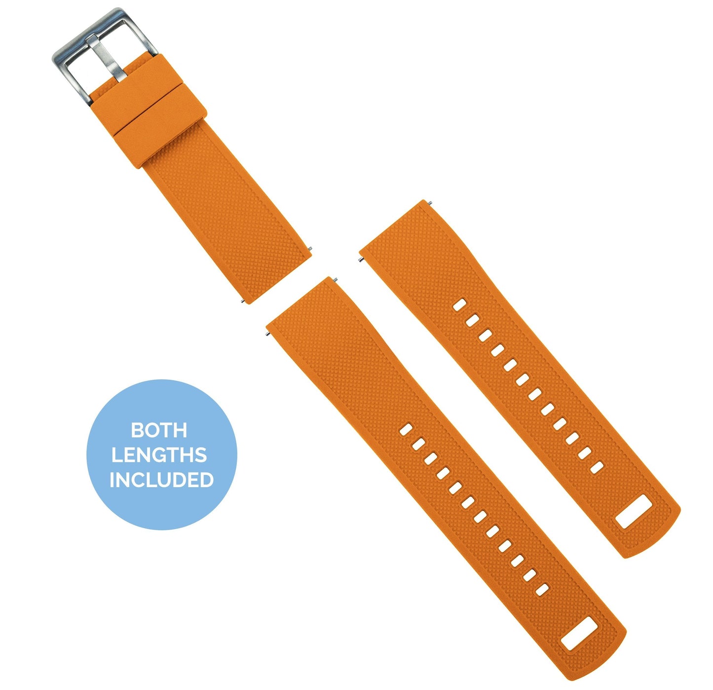 Omega Moonswatch Elite Silicone Pumpkin Orange Top Black Bottom Watch Band