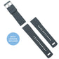 Omega Moonswatch Elite Silicone Smoke Grey Top Black Bottom Watch Band