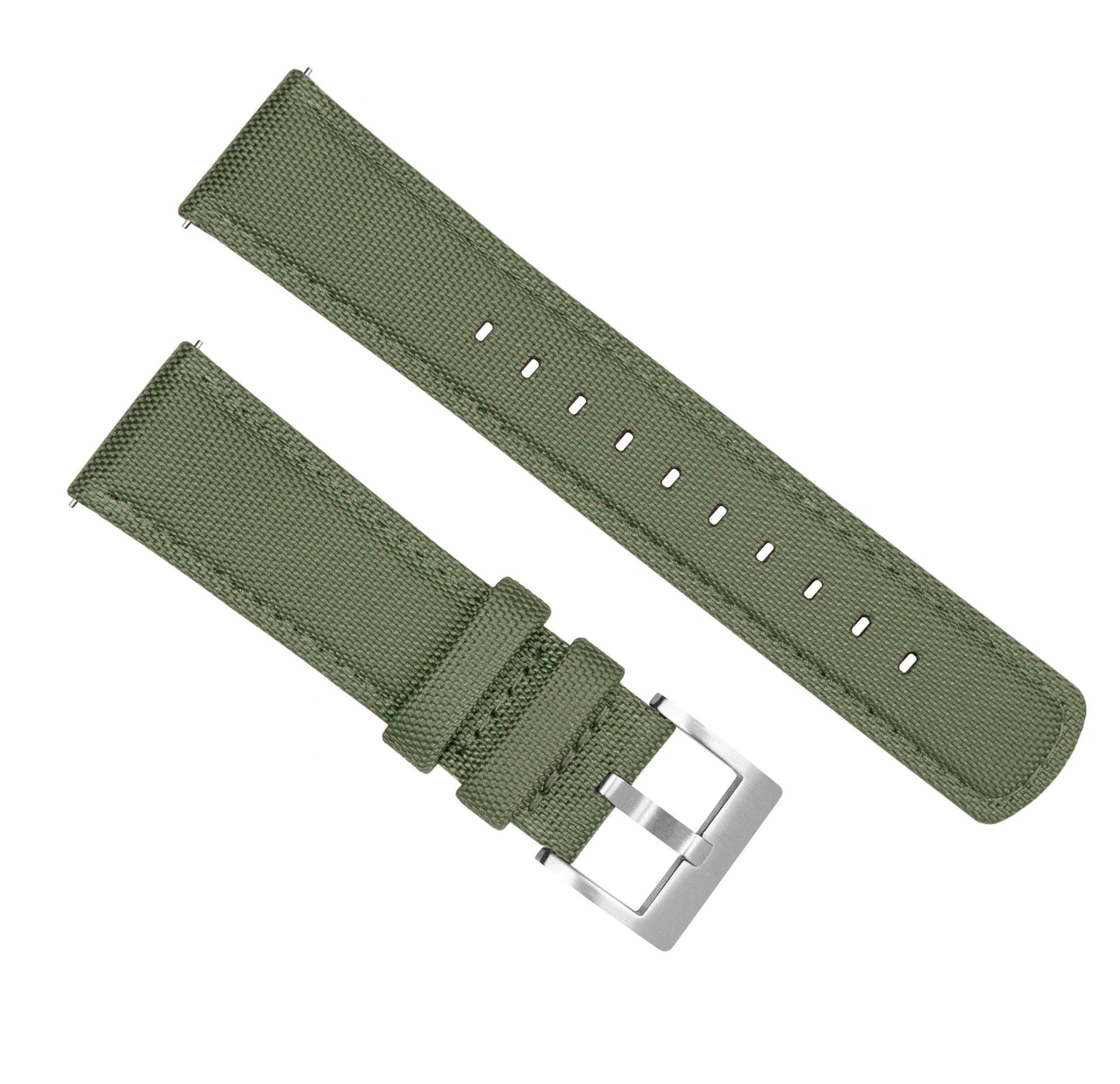 Army Green Sailcloth Quick Release Watch Band