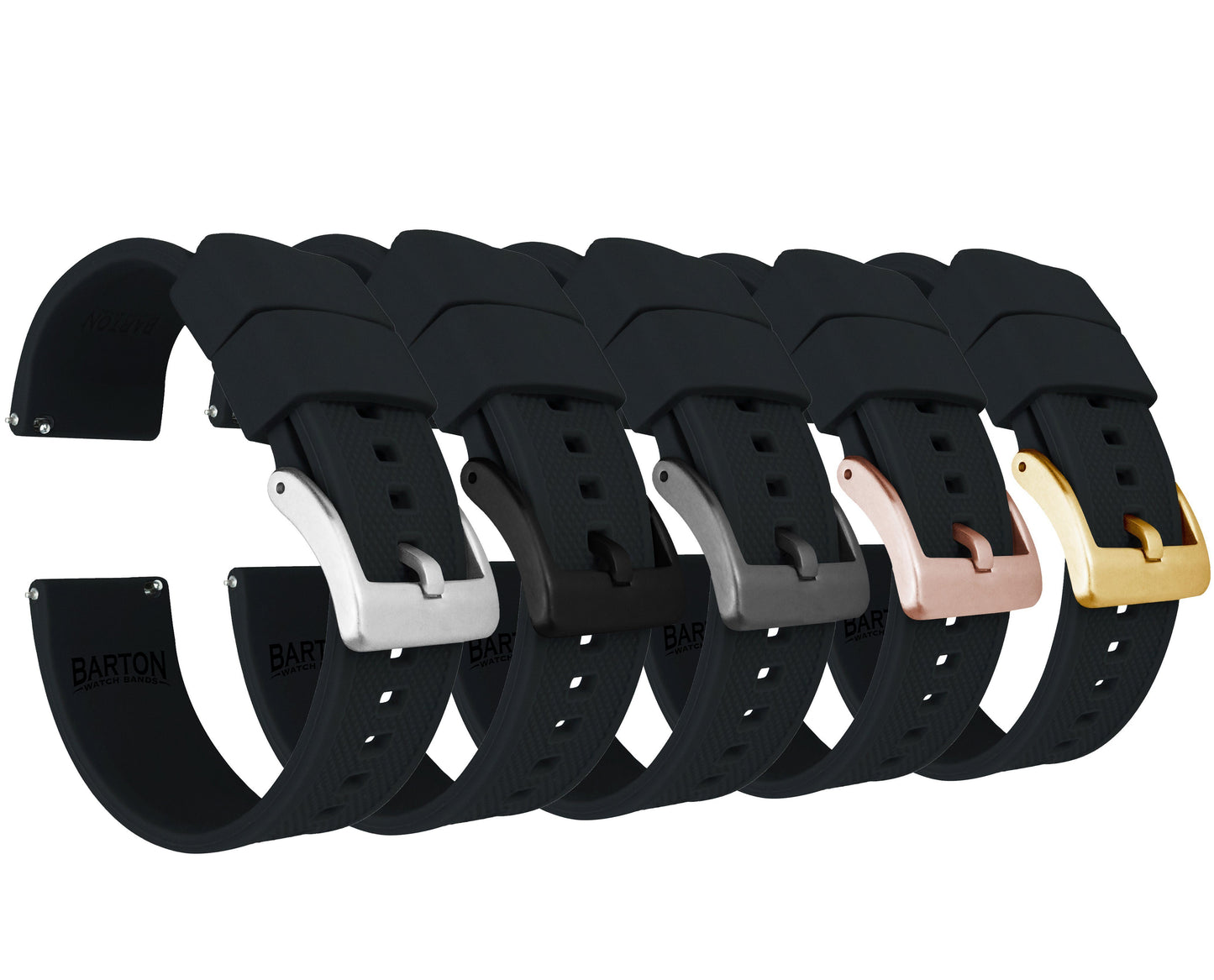 Black Elite Silicone Watch Band