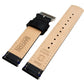 Black Leather Blue Stitching Watch Band