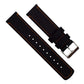 Black Leather Orange Stitching Watch Band