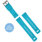 Black Top Aqua Blue Bottom Elite Silicone Watch Band