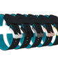 Black Top Aqua Blue Bottom Elite Silicone Watch Band