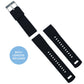 Black Top Aqua Blue Bottom Elite Silicone Watch Band