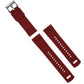 Black Top Crimson Red Bottom Elite Silicone Watch Band