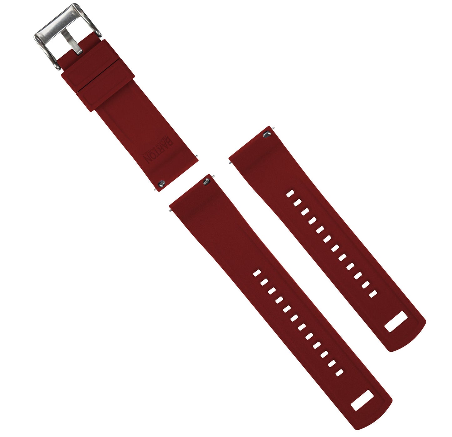 Black Top Crimson Red Bottom Elite Silicone Watch Band