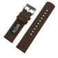 Chocolate Brown Premium Canvas Watch Band