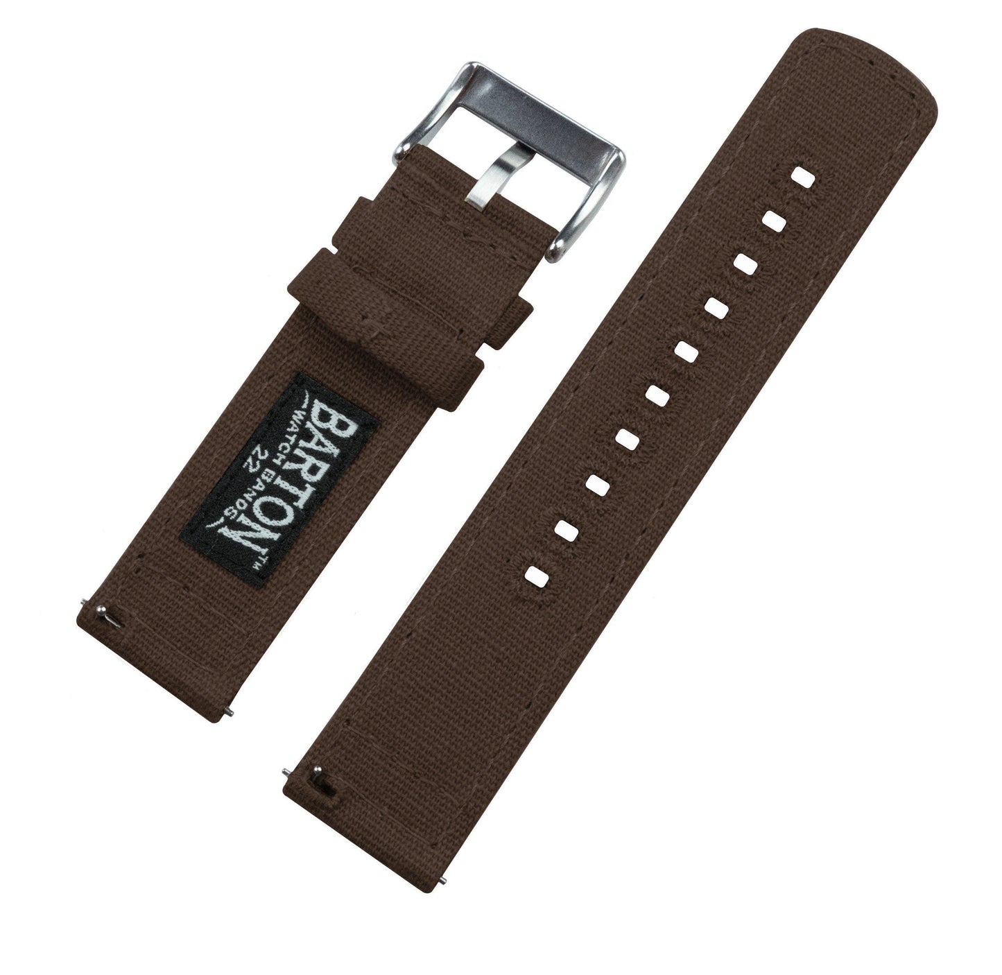 Chocolate Brown Premium Canvas Watch Band