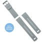 Cool Grey Top Black Bottom Elite Silicone Watch Band