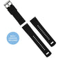 Cool Grey Top Black Bottom Elite Silicone Watch Band