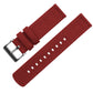 Crimson Red Premium Canvas Watch Band