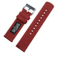 Crimson Red Premium Canvas Watch Band