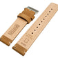 Gingerbread Leather White Stitching Quick Release Watch Band