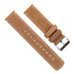 Gingerbread Leather White Stitching Quick Release Watch Band