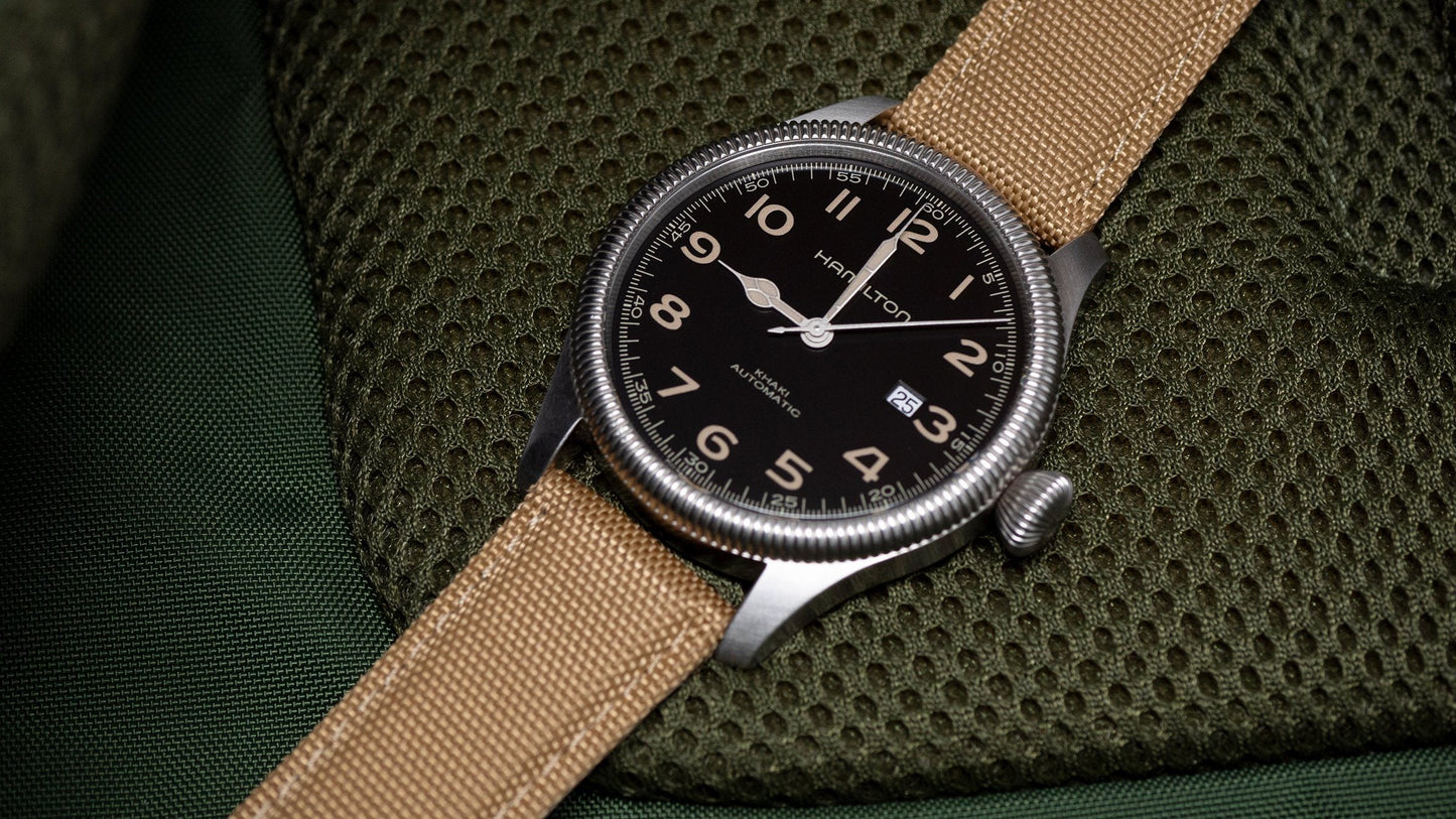 Khaki Tan Sailcloth Quick Release Watch Band