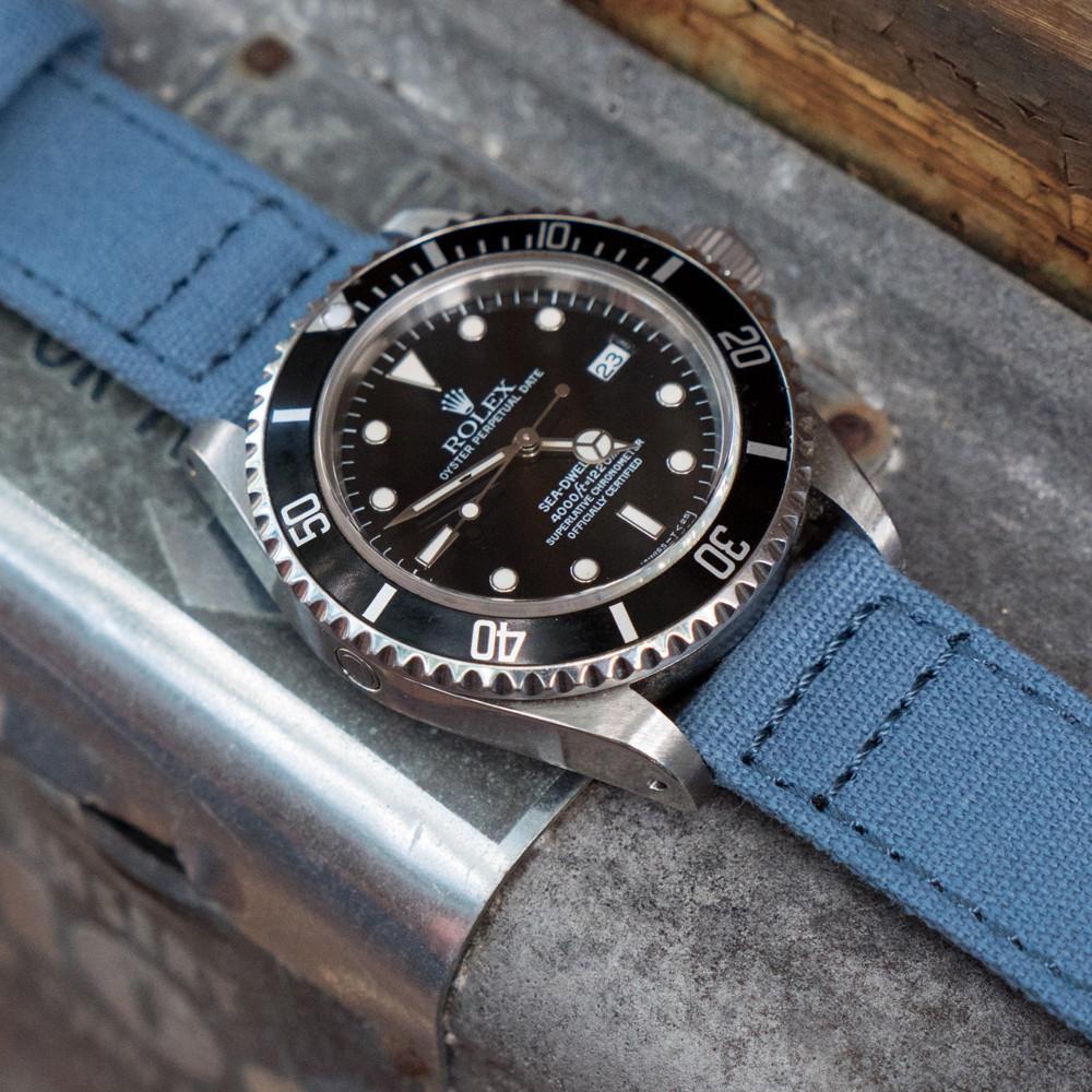 Nantucket Blue Premium Canvas Watch Band