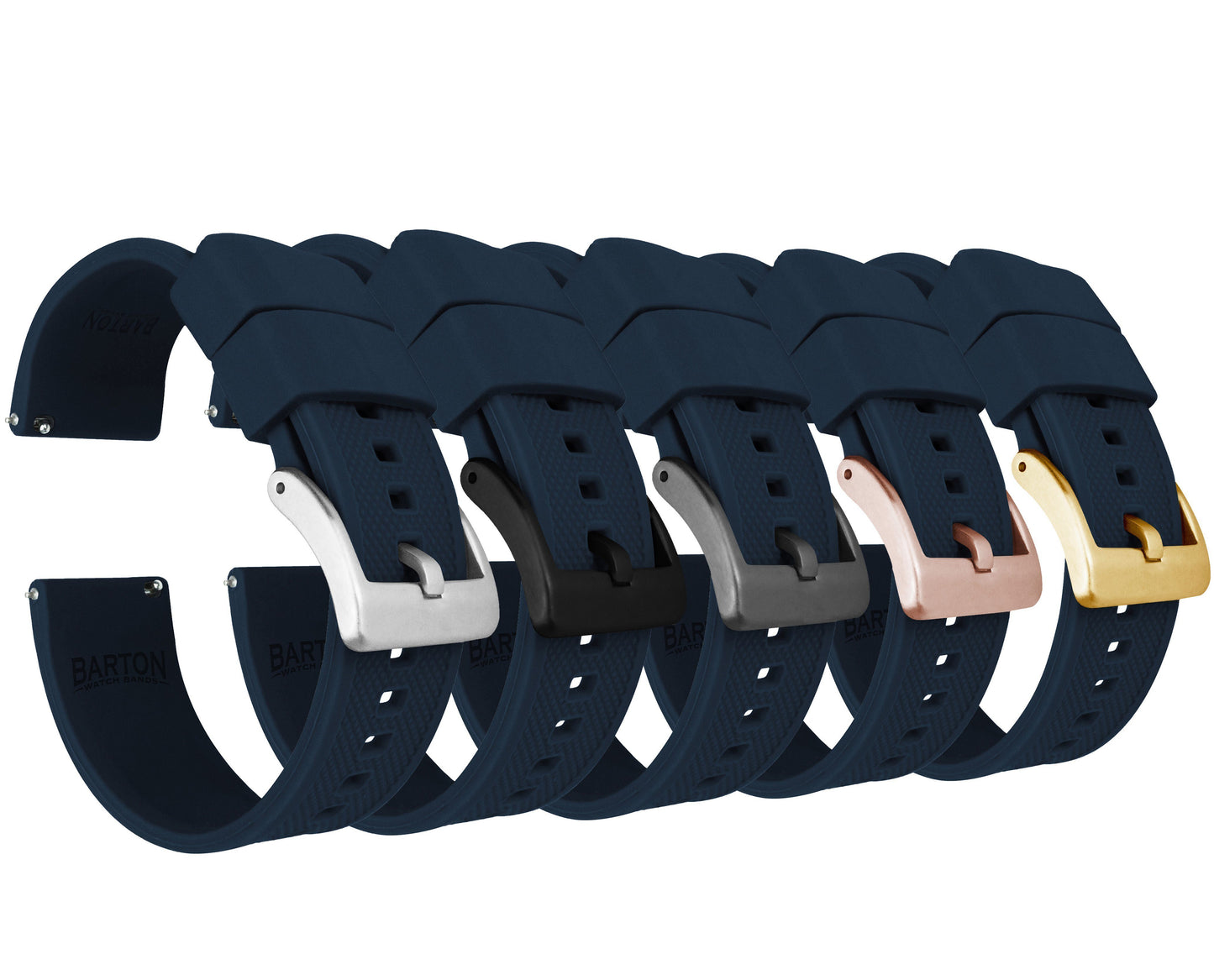 Navy Blue Elite Silicone Watch Band