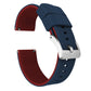 Navy Blue Top Crimson Red Bottom Elite Silicone Watch Band