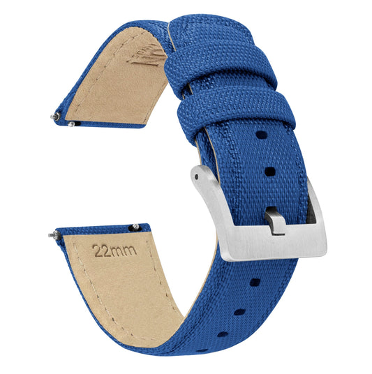 Royal Blue Sailcloth Quick Release Watch Band