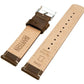 Saddle Brown Leather White Stitching Quick Release Watch Band