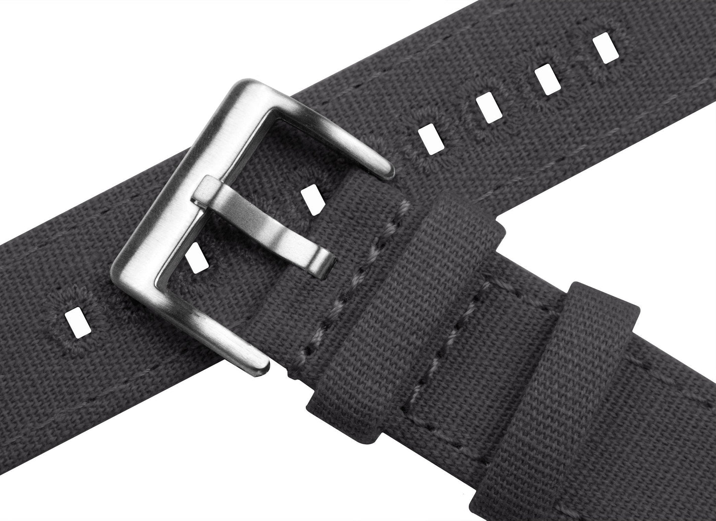 Smoke Grey Crafted Canvas Watch Band